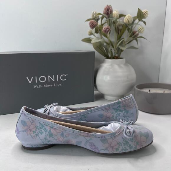 Vionic Callisto Ballet Shoes H7709L1400 Arctic Ice Botanic Women's 5M NWB - Picture 5 of 10